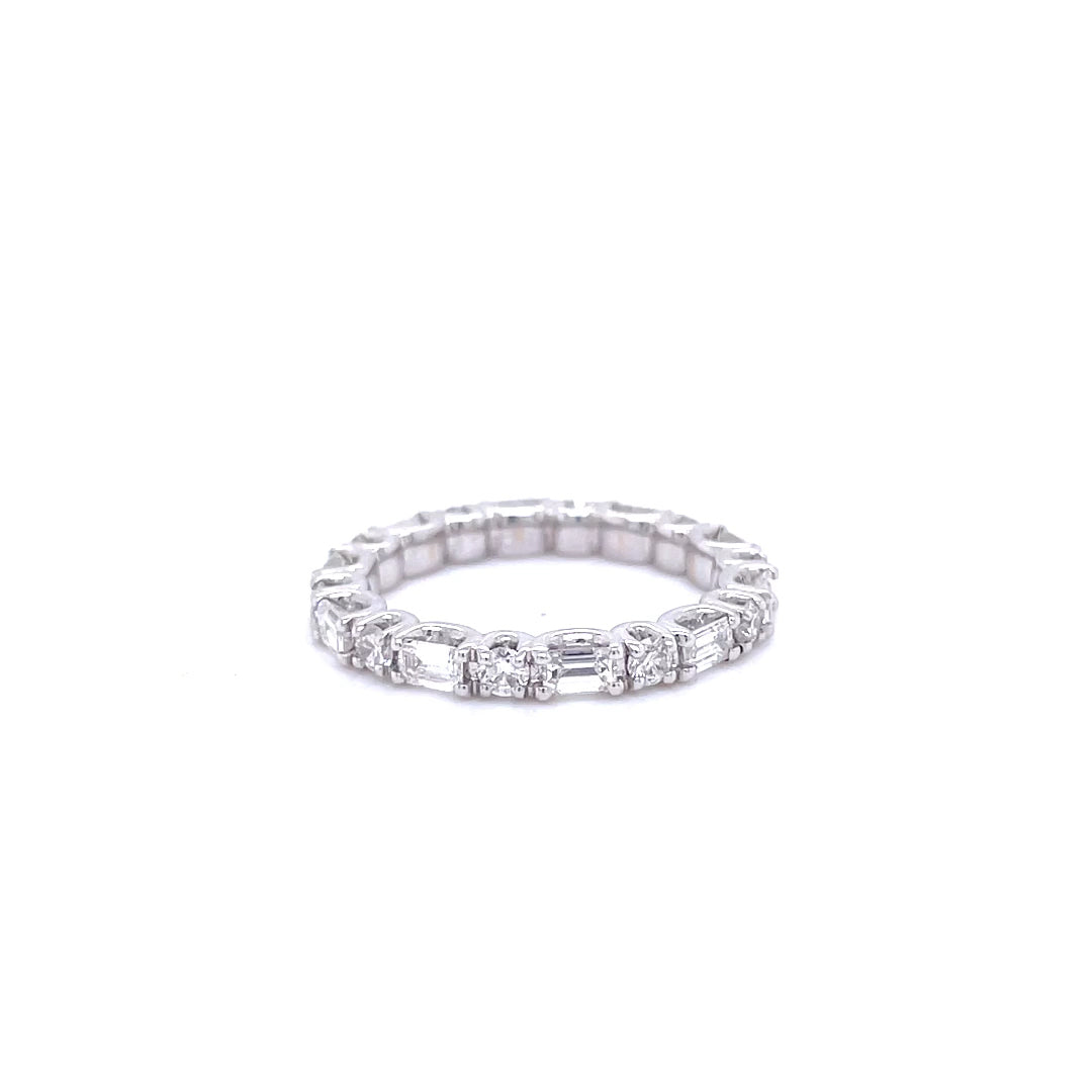 1.44ct Baguette and Round Diamond Eternity Ring