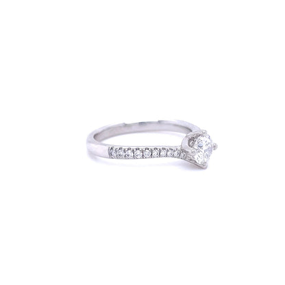 0.51ct GIA Certified Round Brilliant Cut Diamond Solitaire Ring