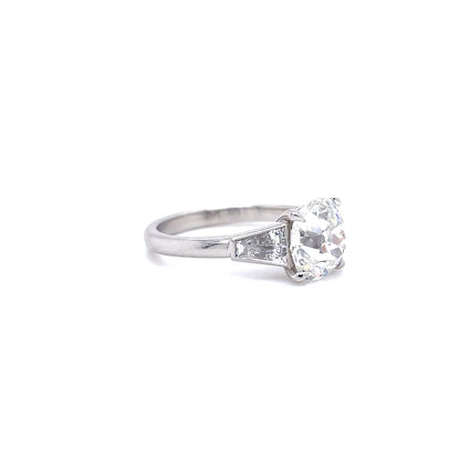 2.21ct GIA Certified Old Mine Cut Diamond Solitaire Ring