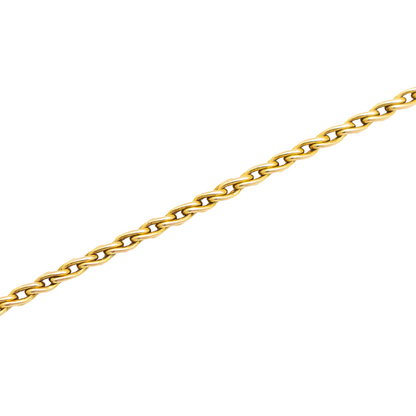 18ct Yellow Gold Wheat Chain Necklace 28"