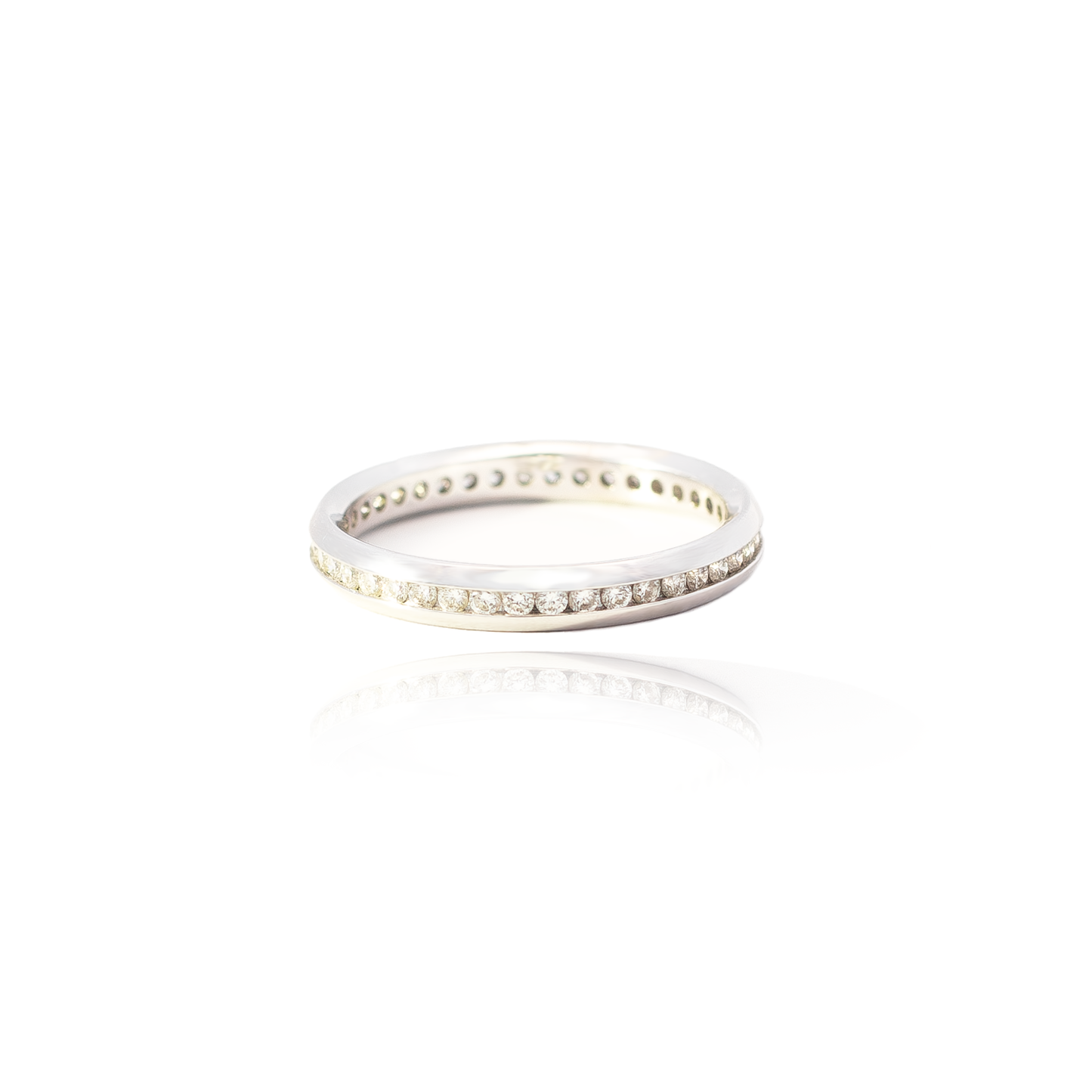 Diamond Bevelled Edge Eternity Ring