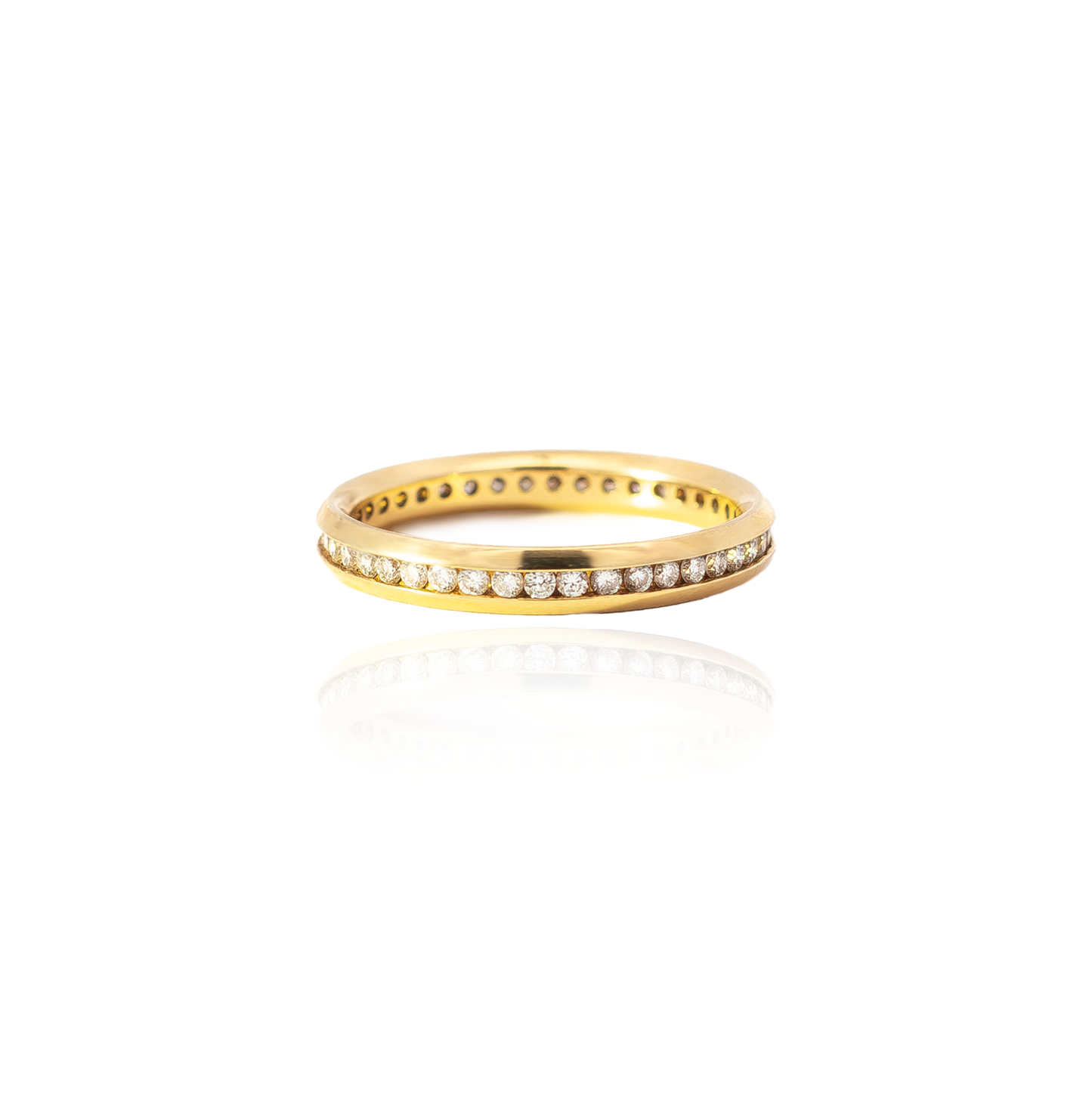 Diamond Bevelled Edge Eternity Ring