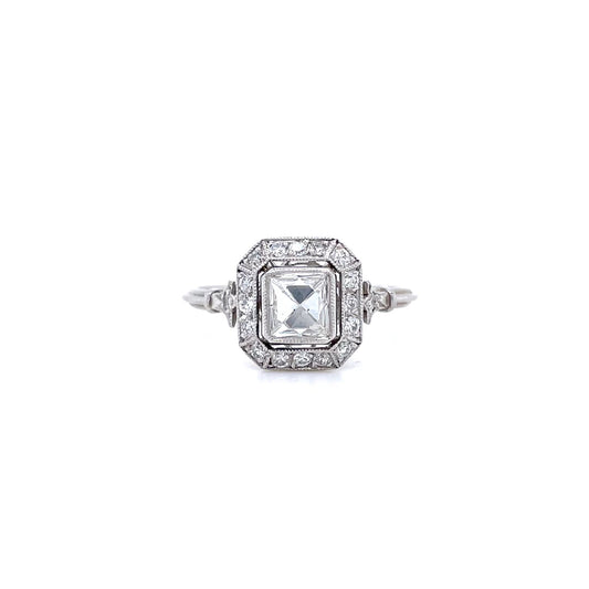 0.71ct French Cut Diamond Cluster Dress Ring