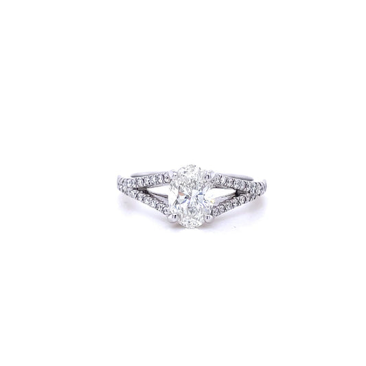 1.28ct Oval Diamond Solitaire Ring