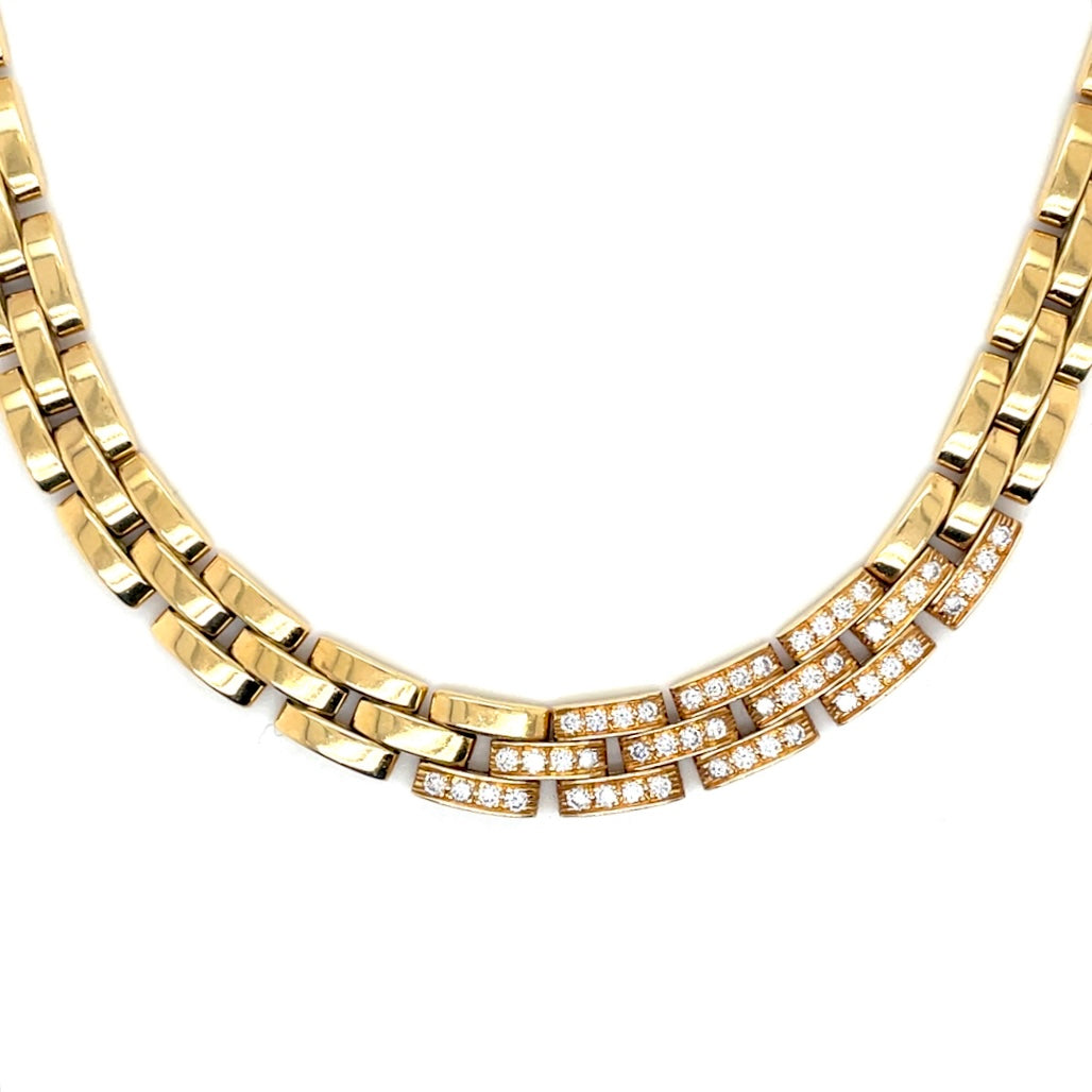 Cartier Diamond Set Bricklink Necklace