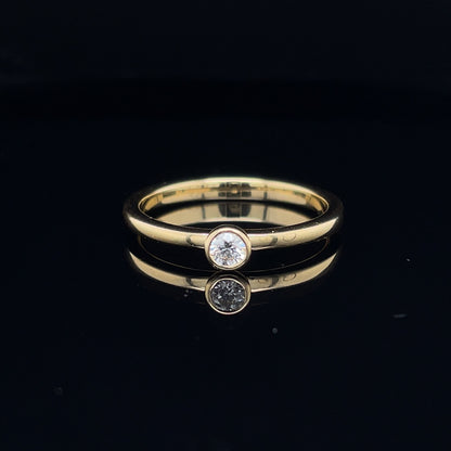 0.11ct Round Diamond Solitaire Ring