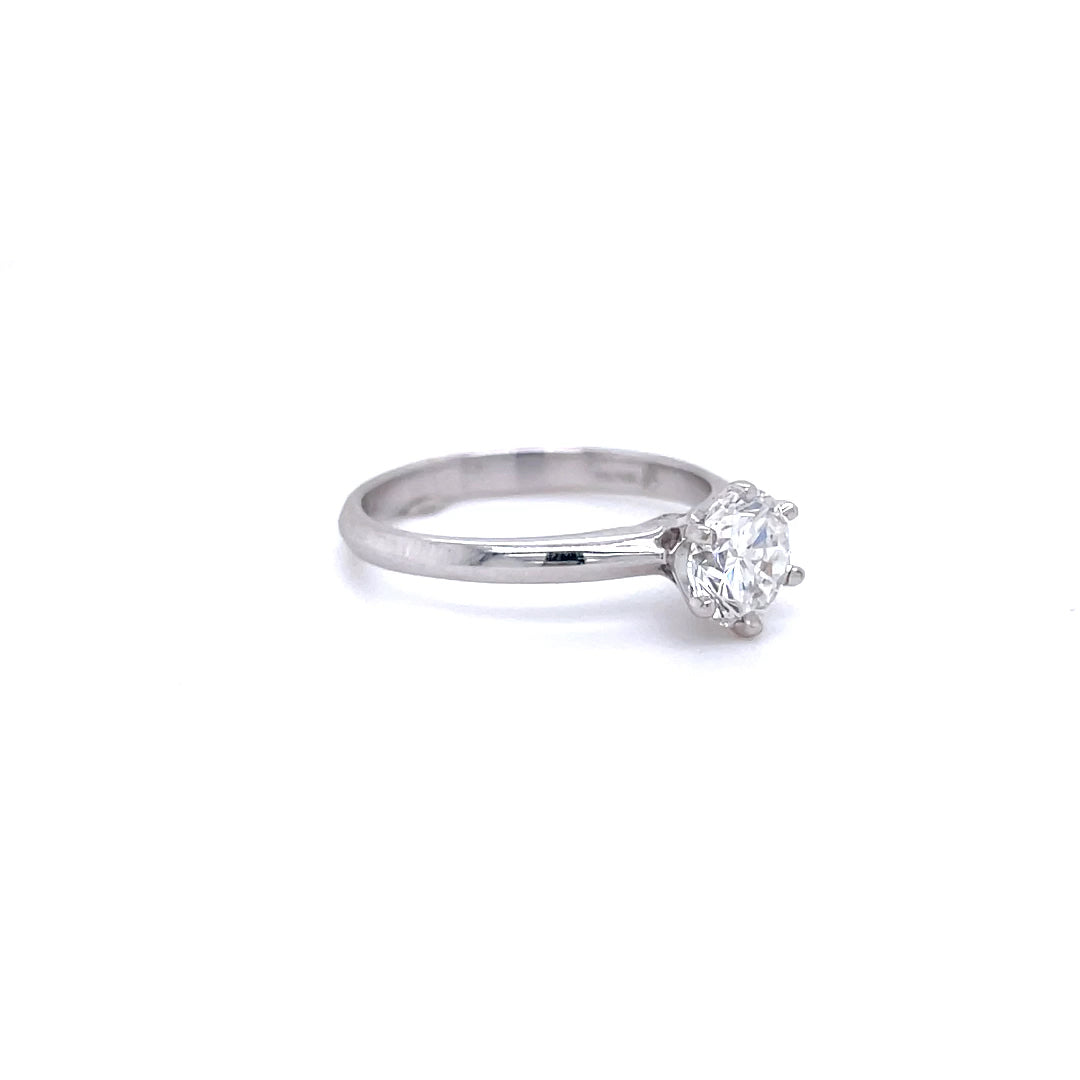 1.01ct Certified Round Diamond Solitaire Ring