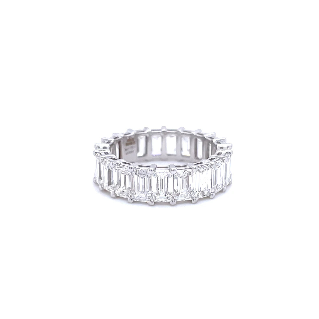 6.17ct Emerald Cut Diamond Eternity Ring