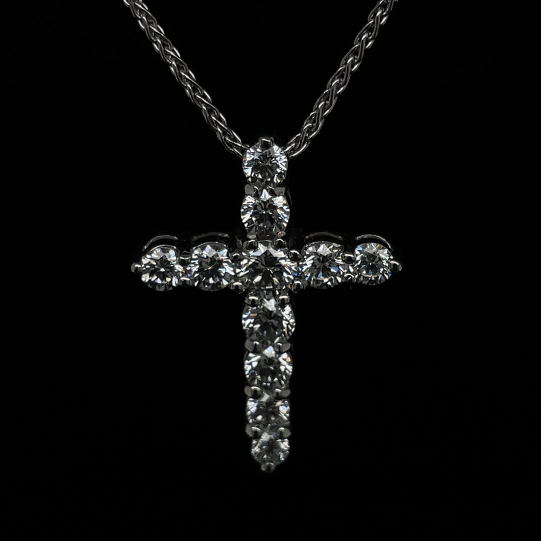 1.20ct Diamond Set Cross Pendant