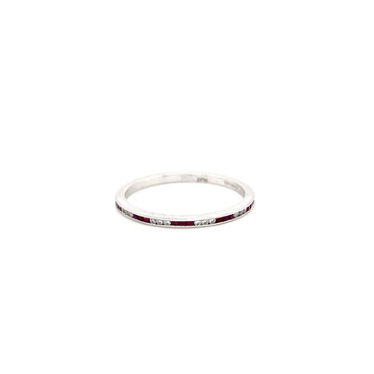 Round Ruby and Diamond Eternity Ring