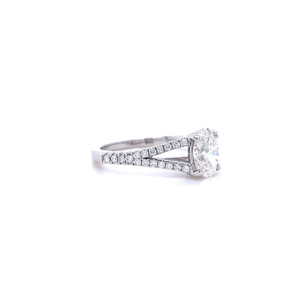 1.28ct Oval Diamond Solitaire Ring