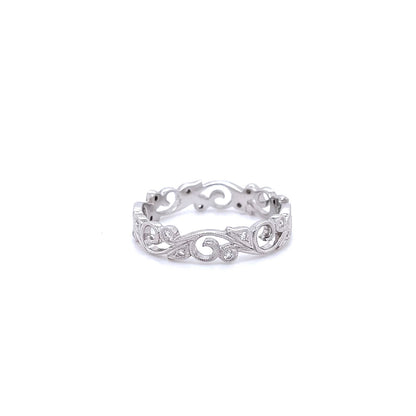 Diamond Set Floral Eternity Ring