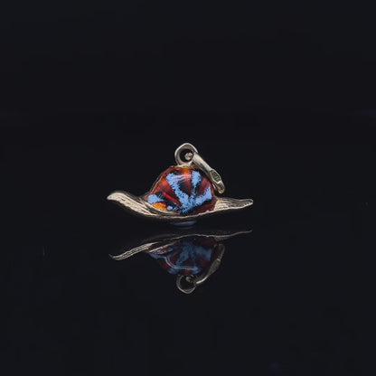 18ct Yellow Gold And Enamel Snail Charm