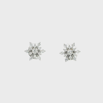 0.53ct Diamond Snowflake Earrings
