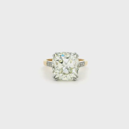 7.07ct Old Cut Diamond Solitaire Ring