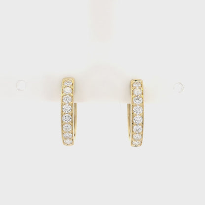 0.48ct Round Diamond Hoop Earrings