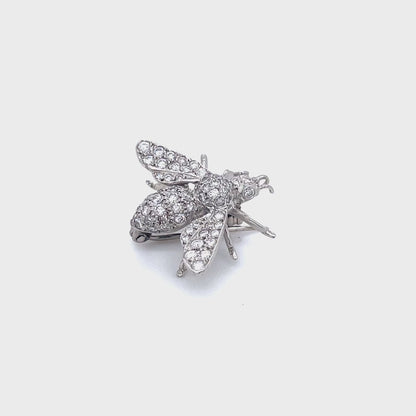 1.10ct Diamond Set Bee Brooch