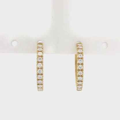 0.45ct Round Diamond Set Hoop Earrings