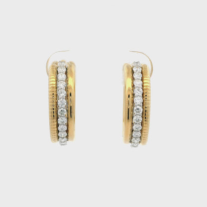 0.66ct Round Diamond Hoop Earrings