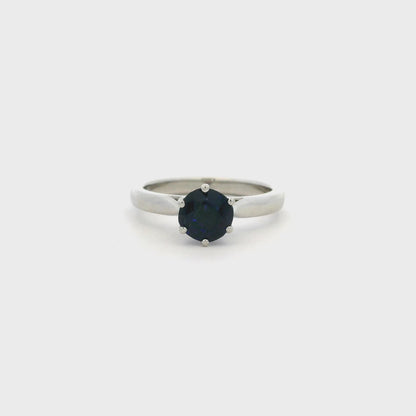 1.24ct Round Sapphire Solitaire Ring