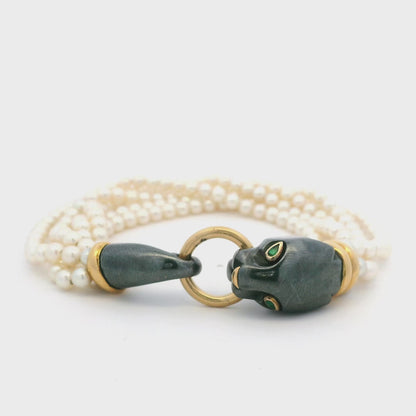 Cartier Five Row Pearl Bracelet