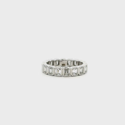 2.61ct Emerald Cut Diamond Eternity Ring