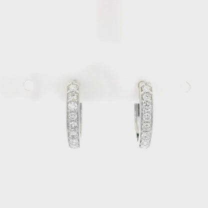 0.48ct Round Diamond Hoop Earrings