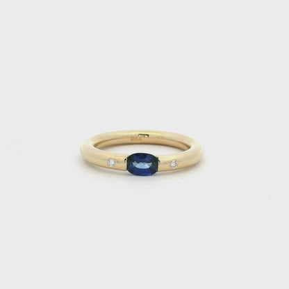 Oval Sapphire And Diamond Ring