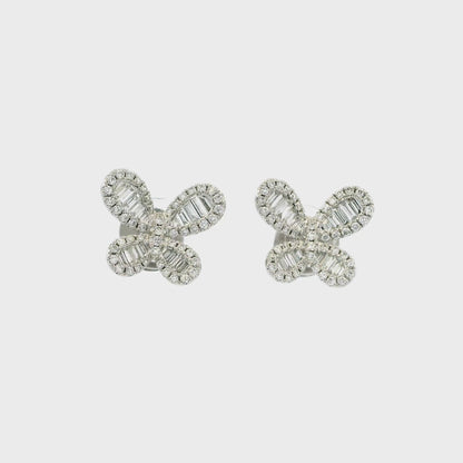 0.84ct Diamond Set Butterfly Earrings