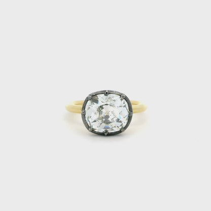 3.27ct Old Cushion Cut Solitaire Ring