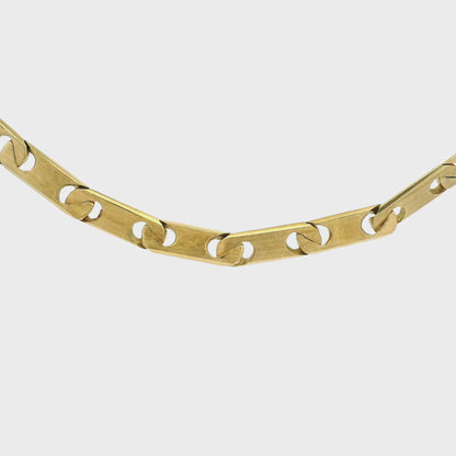 Buccellati Yellow Gold Satin Finish Long Chain Necklace