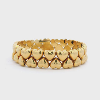 Cartier Yellow Gold Double Coeur Heart Bracelet 
