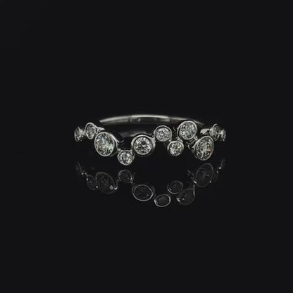 0.45ct Round Diamond Bubble Style Half Eternity Ring