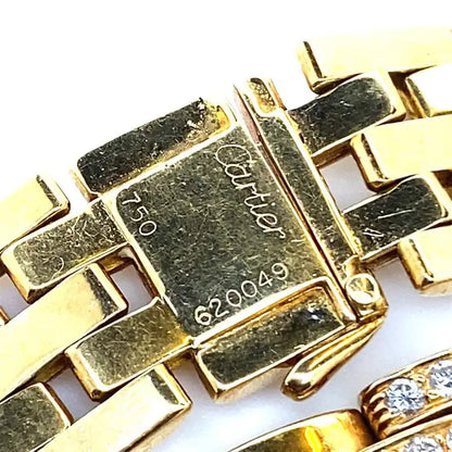 Cartier Yellow Gold Diamond Set Brick Link Necklace