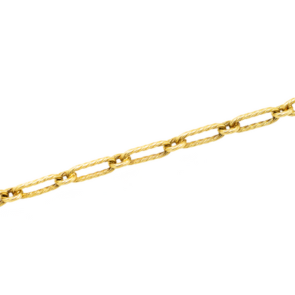 Yellow Gold Paperlink Chain Necklace
