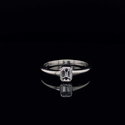 0.46ct GIA Certified Emerald Cut Diamond Solitaire Ring