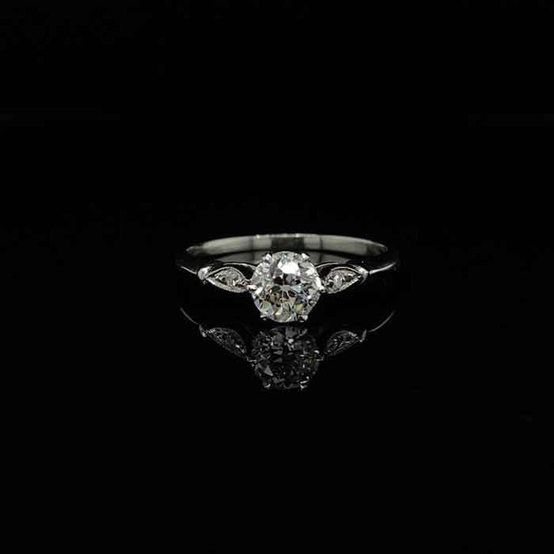 0.54ct Old Cut Round Diamond Solitaire Ring