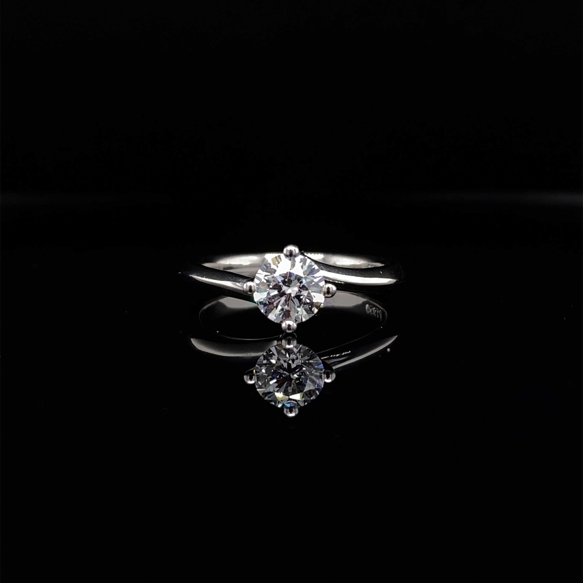 0.70ct GIA Certified Round Brilliant Diamond Solitaire Ring
