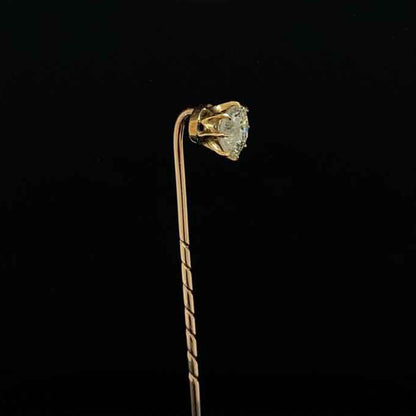 0.75ct Old Cut Round Diamond Tie Pin