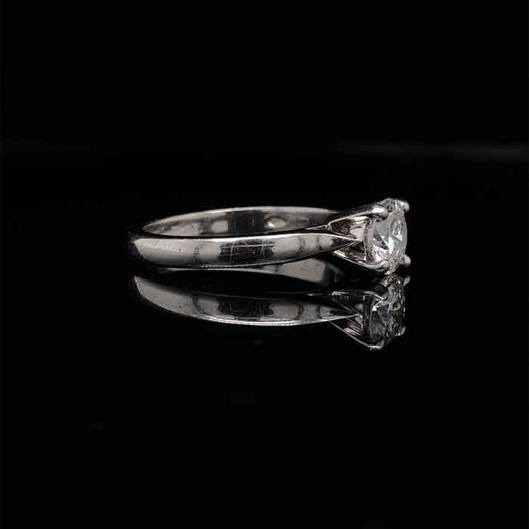 0.79ct Round Brilliant Cut Diamond Solitaire Ring