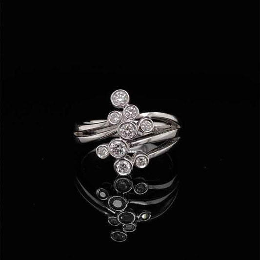 0.86ct Diamond Bubble Style Dress Ring