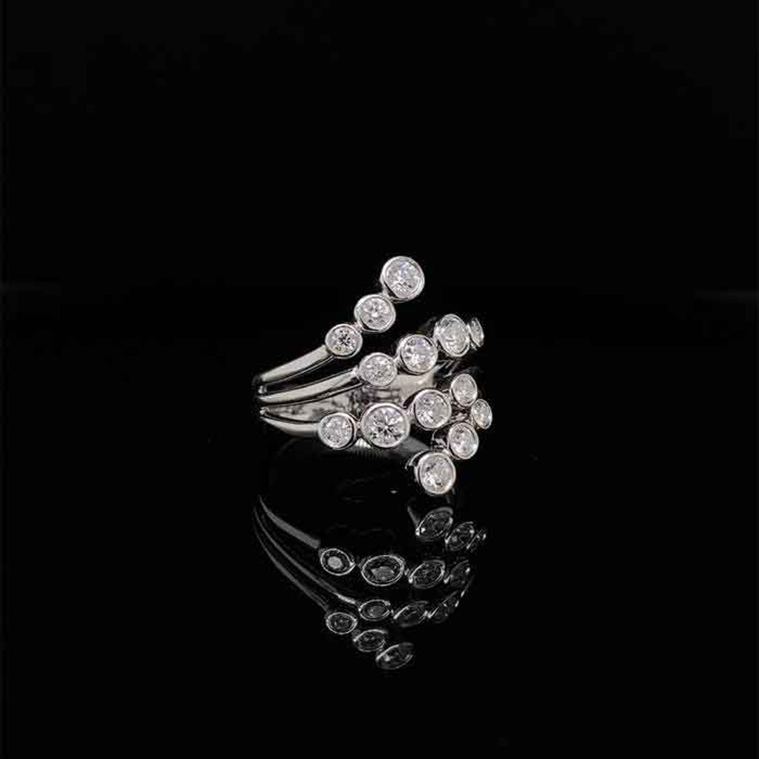 0.86ct Diamond Bubble Style Dress Ring