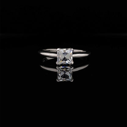 0.90ct French Cut Diamond Solitaire Ring