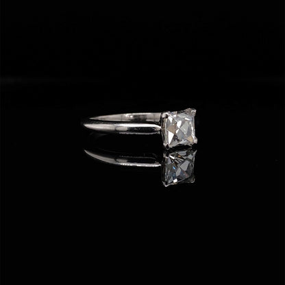 0.90ct French Cut Diamond Solitaire Ring