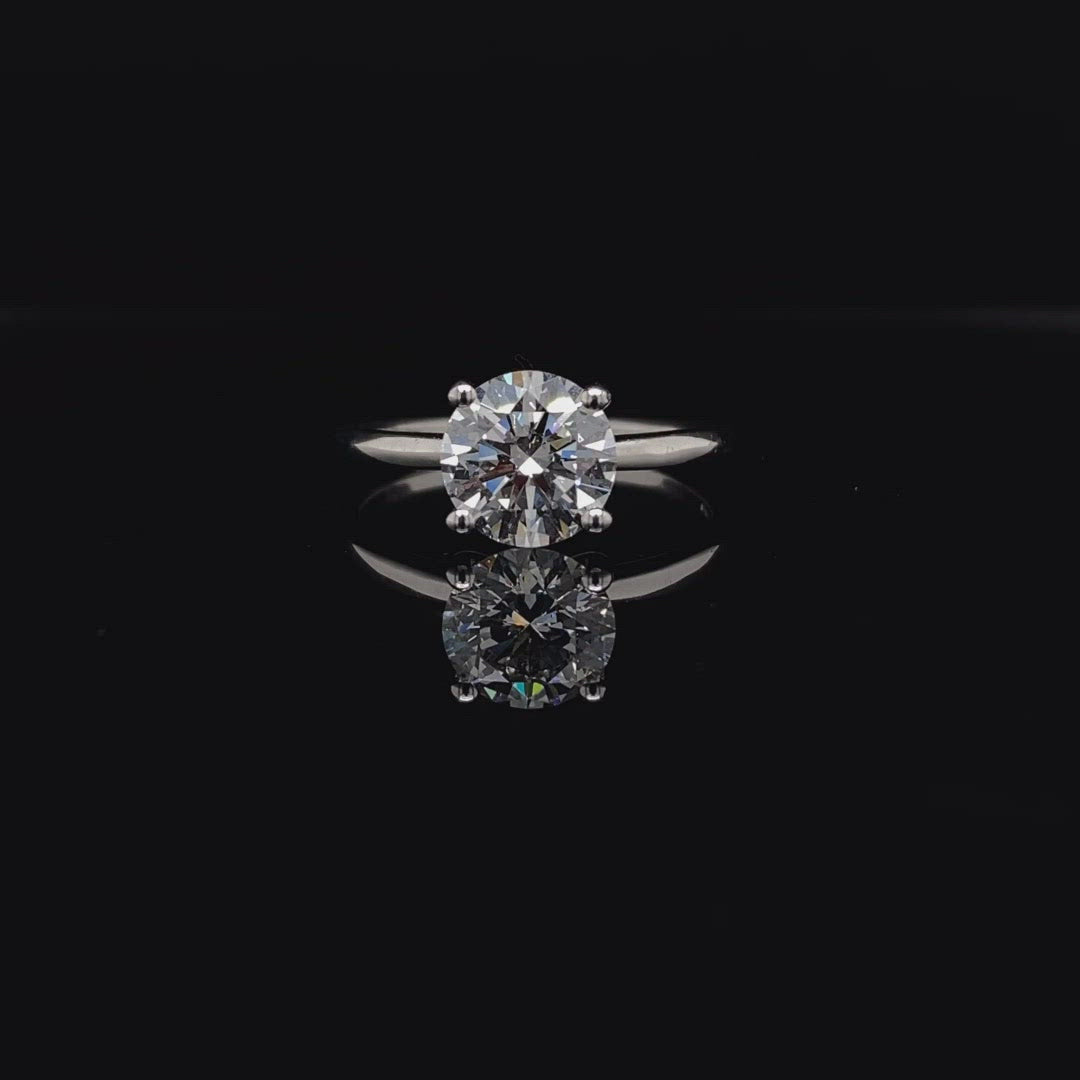 1.82ct GIA Certified Round Cut Diamond Solitaire Ring