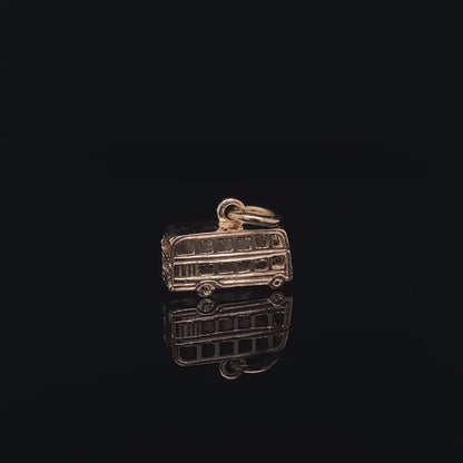 Yellow Gold London Bus Charm