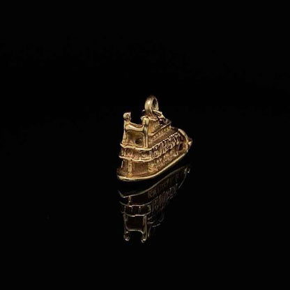14ct Yellow Gold New Orleans Steamboat Charm