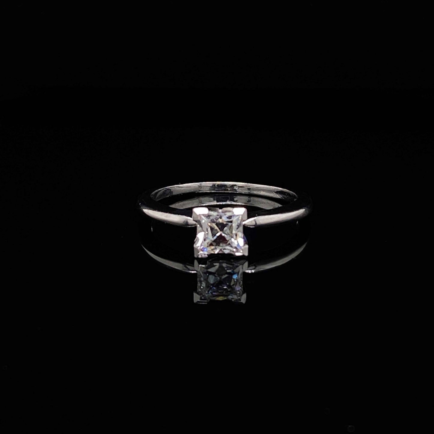 0.65ct French Cut Diamond Solitaire Ring