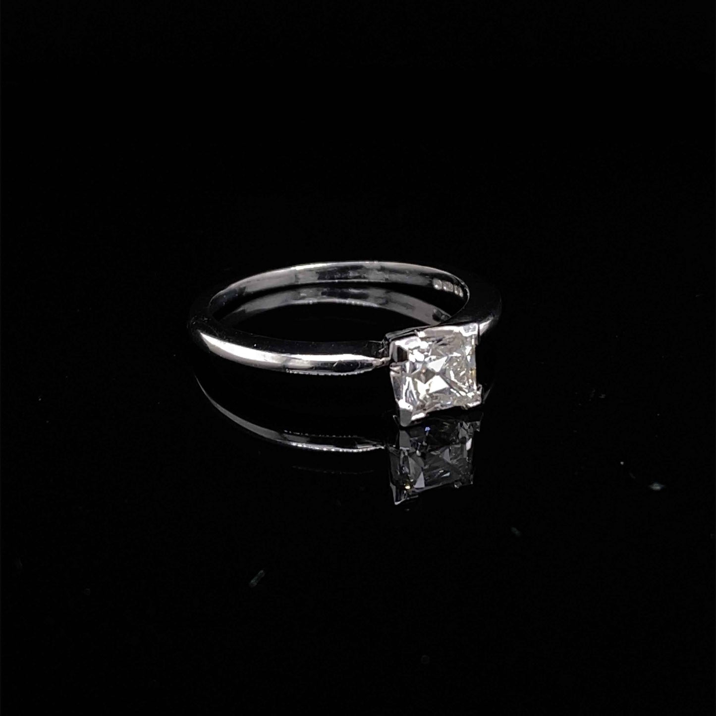 0.65ct French Cut Diamond Solitaire Ring