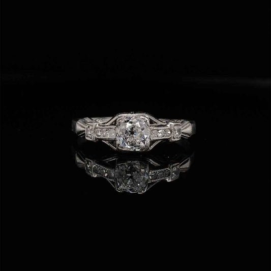 0.66ct GIA Certified Old Cut Diamond Fancy Dress Ring